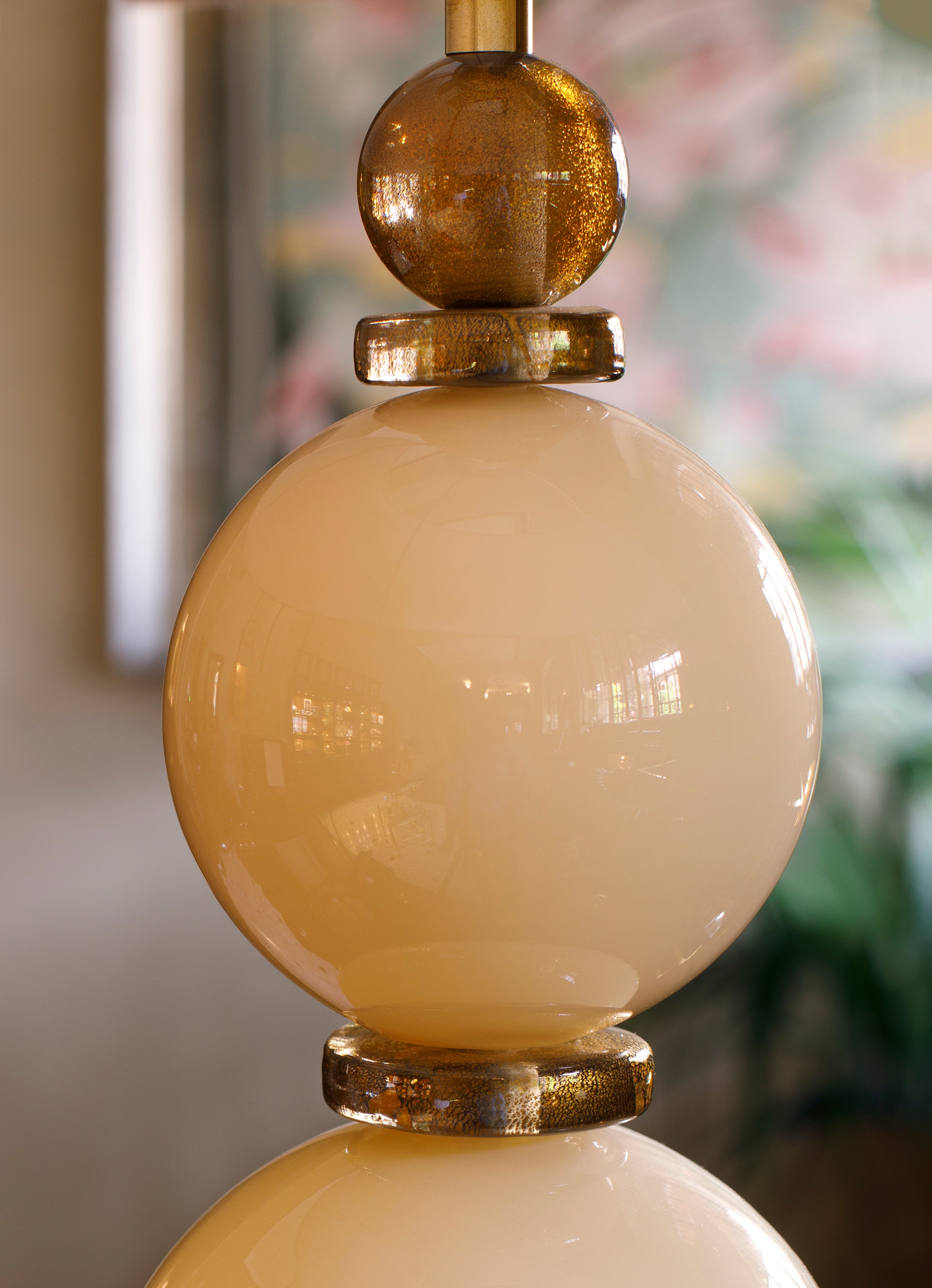 Lampada da tavolo sferica in vetro di Murano  - 1970 - Murano Glass Globe-shaped Lamp