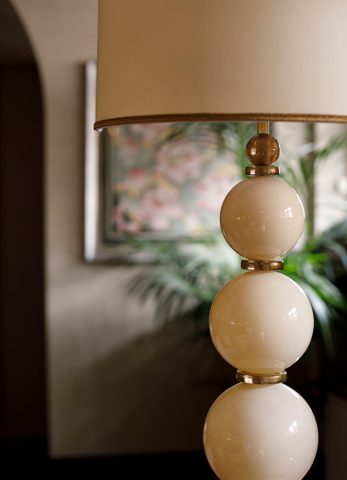 Lampada da tavolo sferica in vetro di Murano  - 1970 - Murano Glass Globe-shaped Lamp