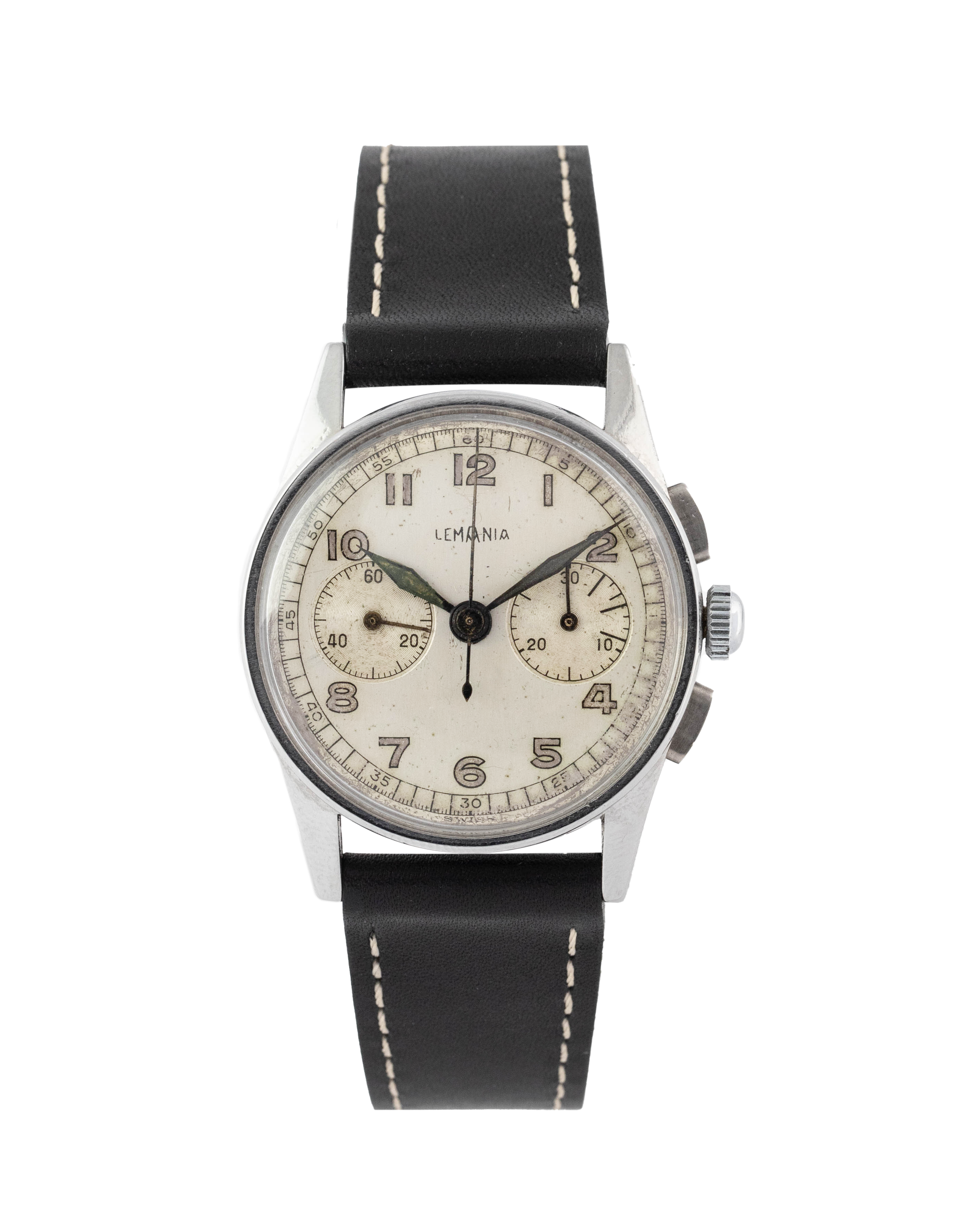 Lemania Chronograph "Radium Numbers" wrist watch 