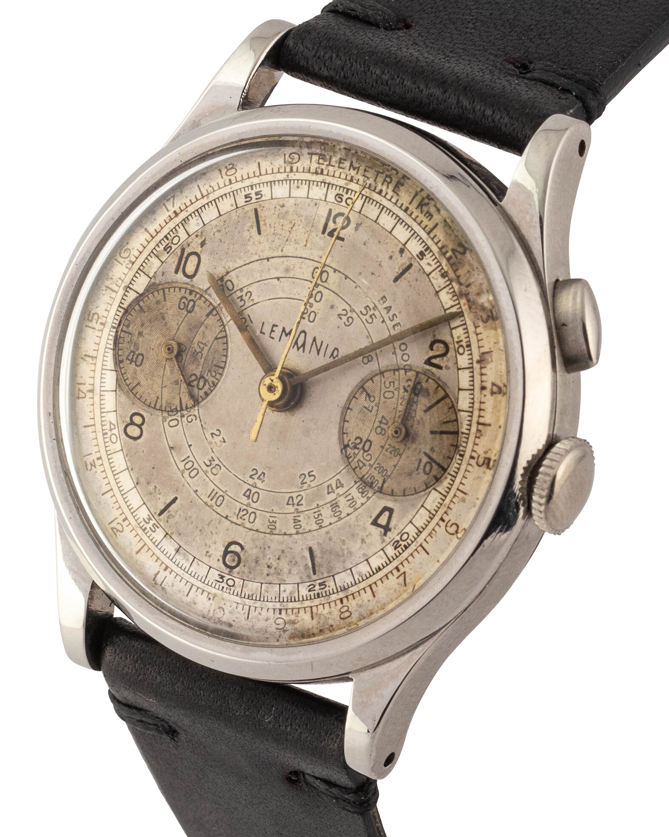 Lemania Chronograph "Sector dial" wrist watch