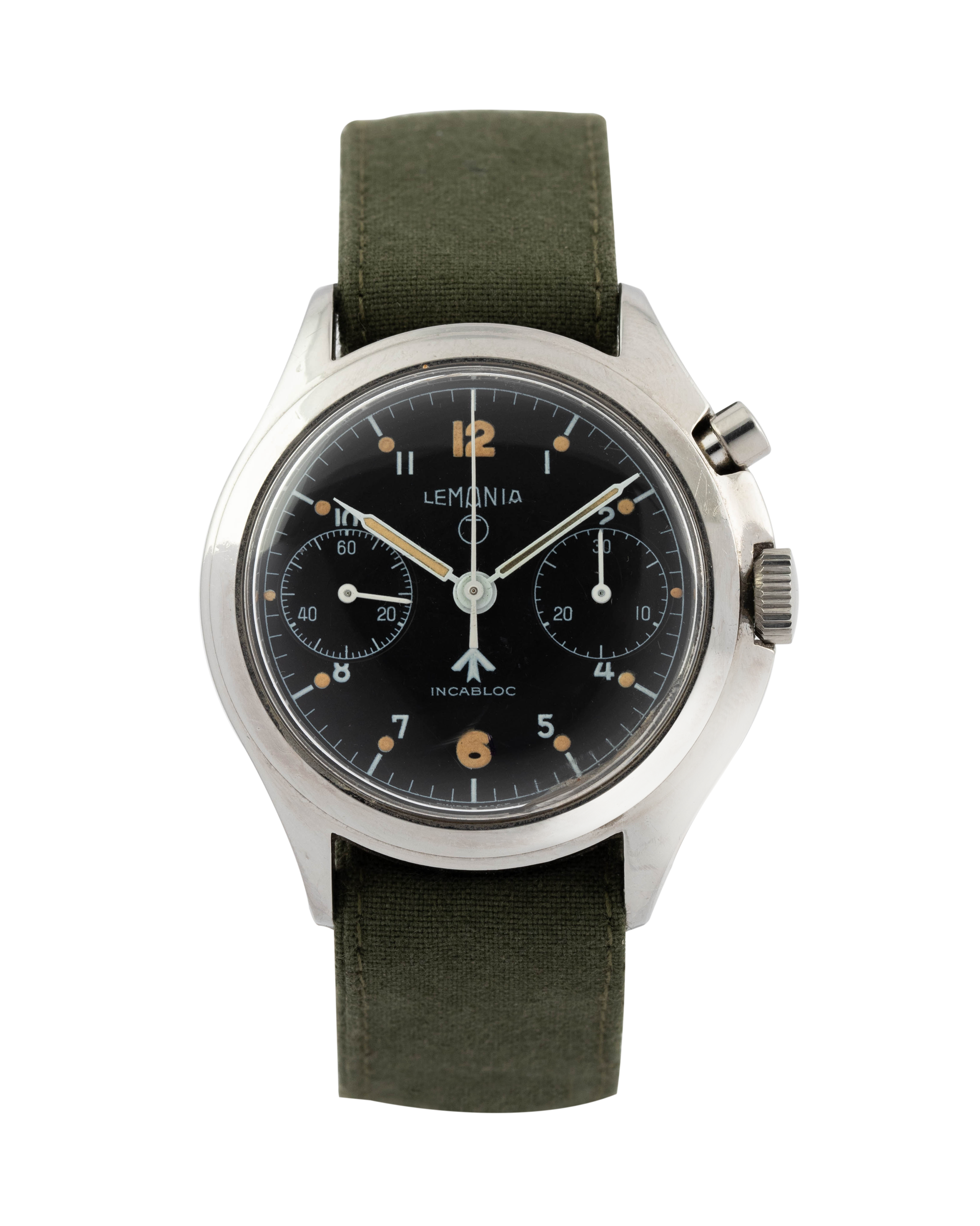 Lemania Ref. 6BB-924 Chronograph wrist watch - military 
