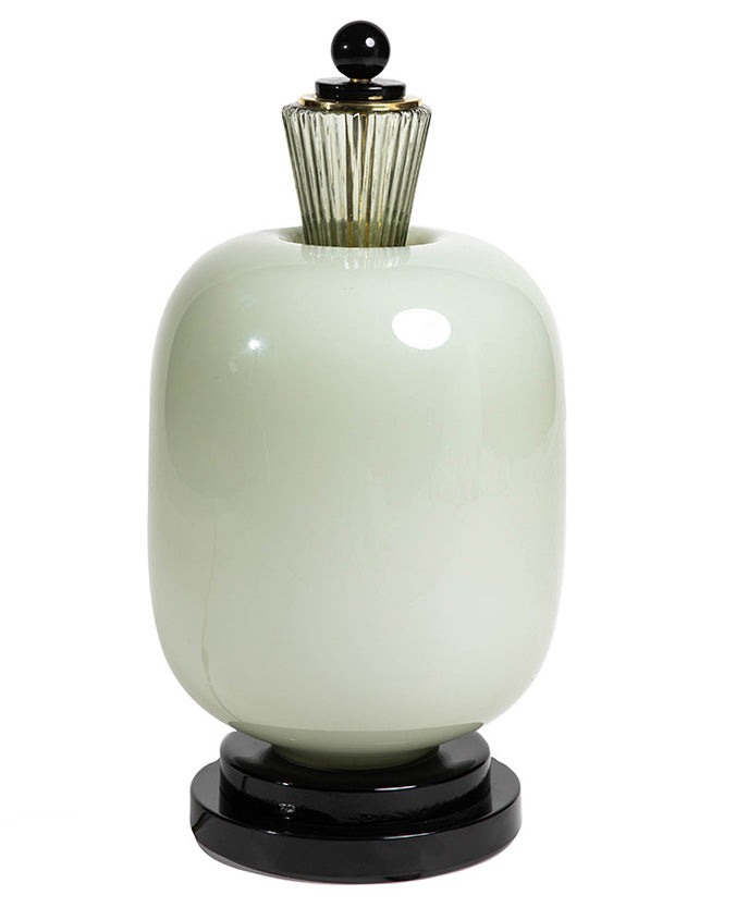 Murano Glass green and black Lamp - 1970