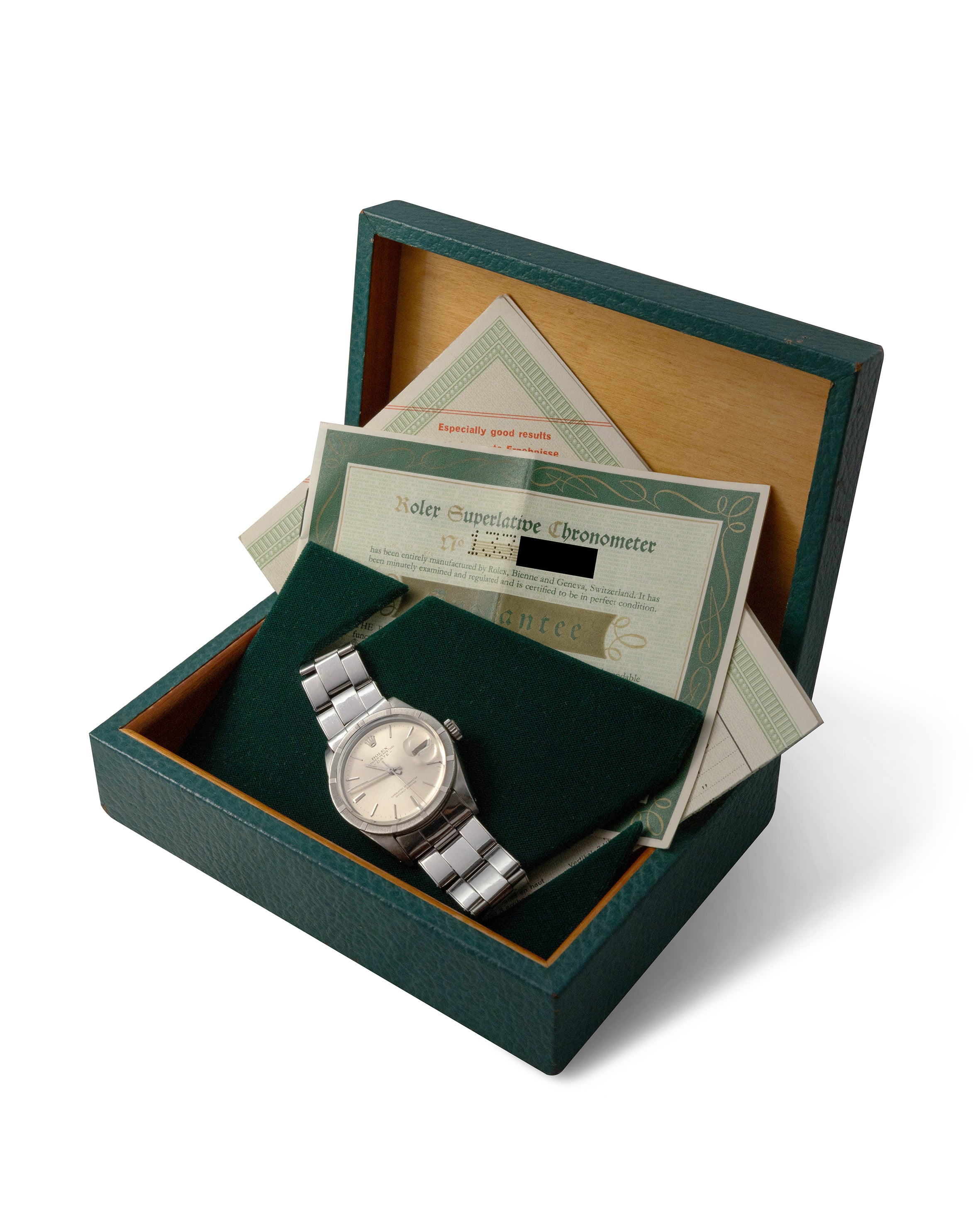 Rolex Ref. 1501 SS Datejust with Box & Papers