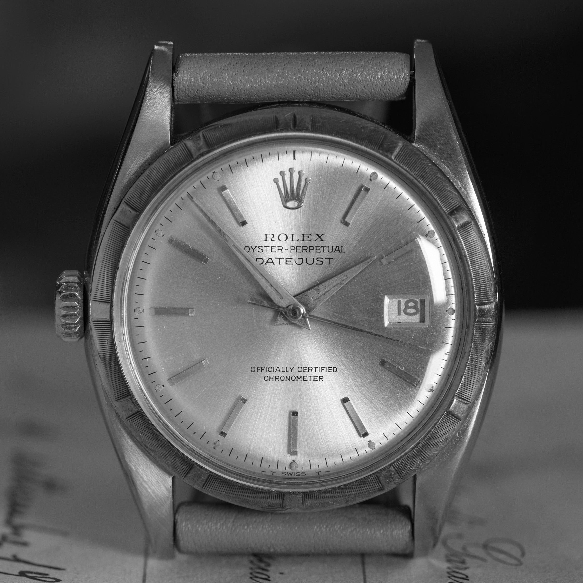 Rolex ref. 6075 A very rare produced in few examples in the '50s the Date Just so called "Ovettone" in stainless steel and yellow gold. This watch is in very good conditions
