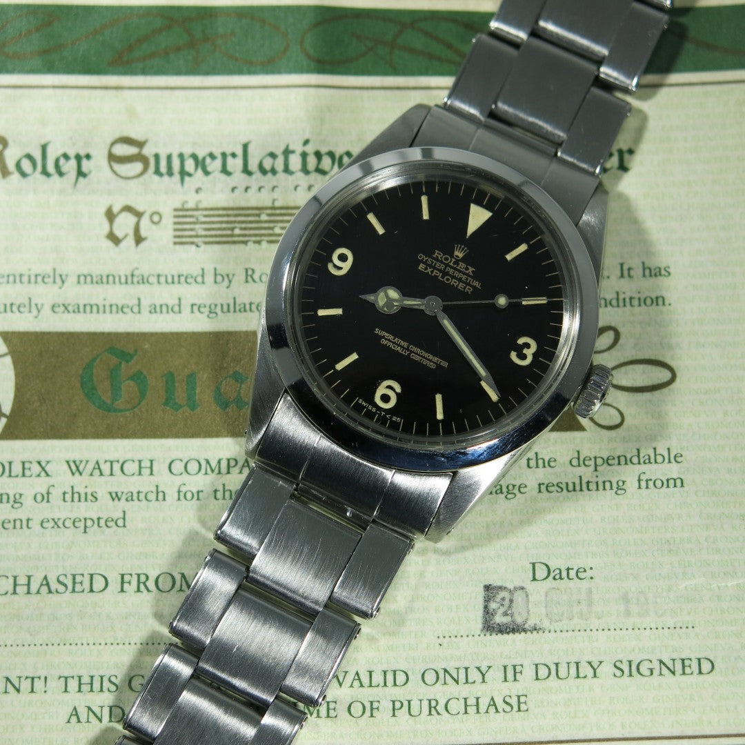 Rolex Explorer "gilt" dial with papers