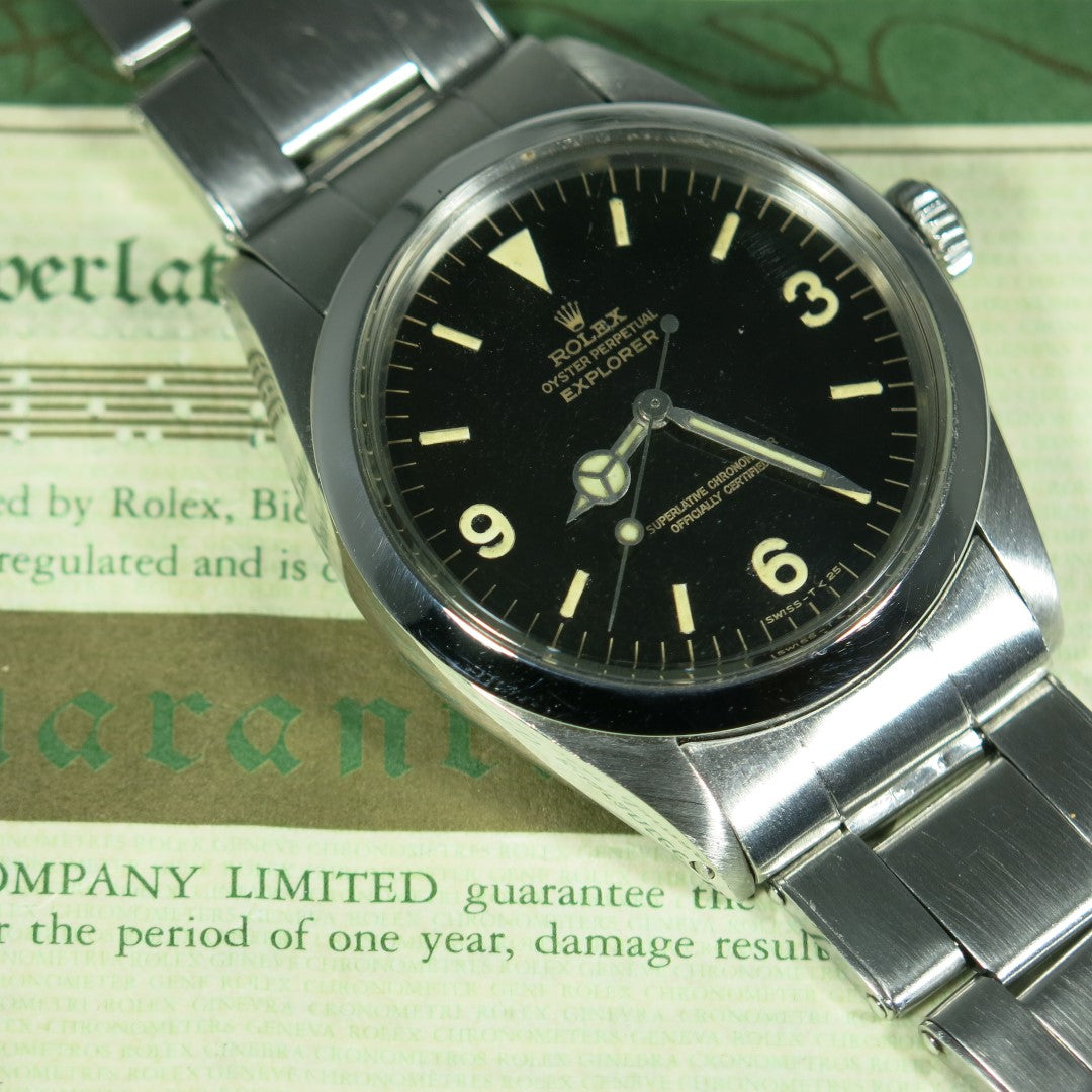 Rolex Explorer "gilt" dial with papers