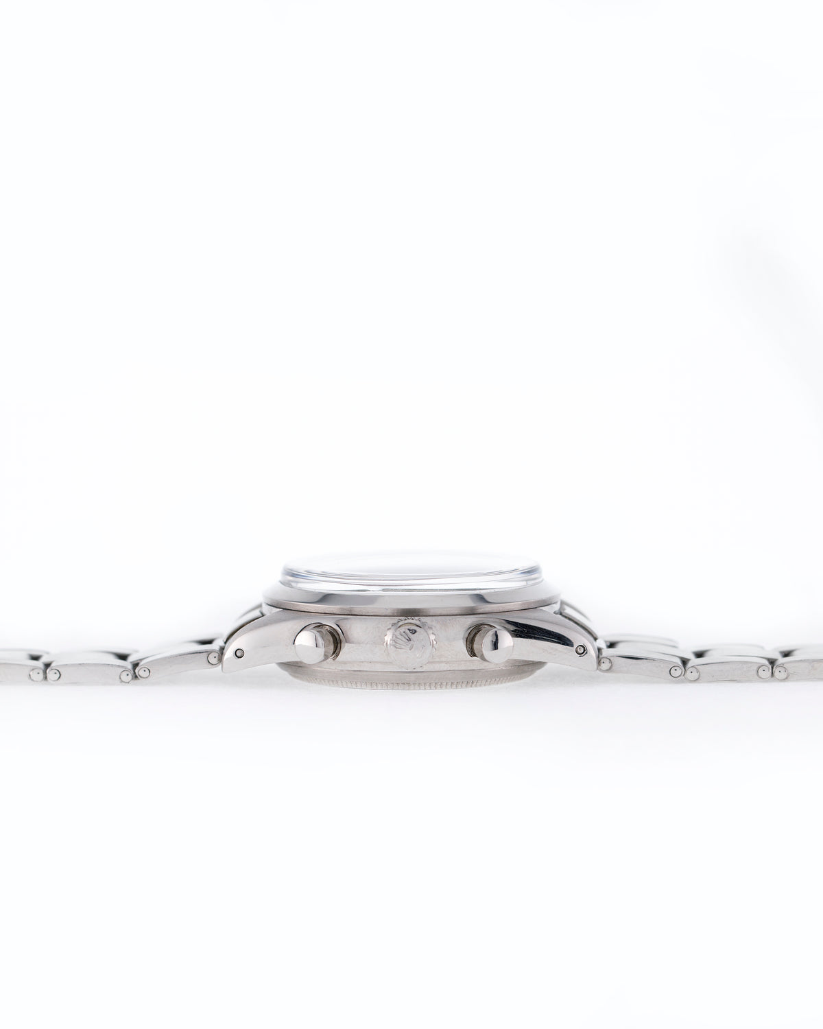 Ref. 6234 Case: water resistant 36 mm in stainless steel, screw back and crown, rounded pushers and flat bezel with Oyster Rolex bracelet.