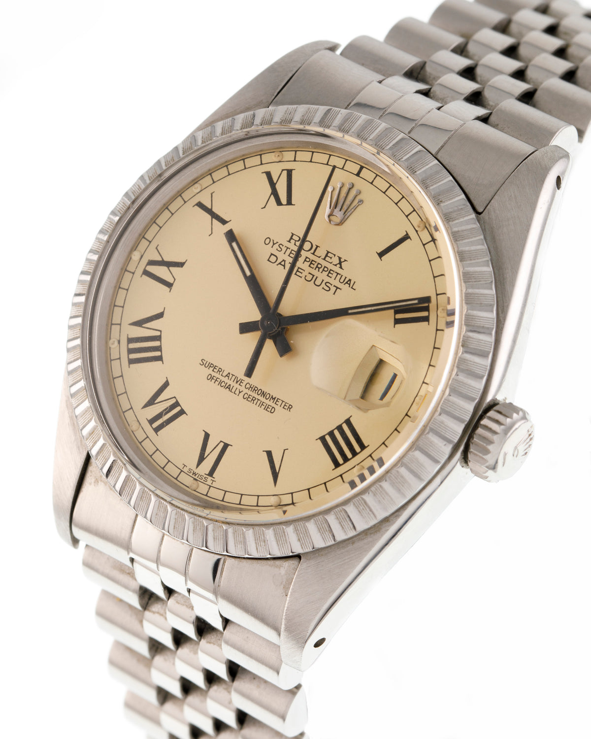 Rolex Oyster Perpetual Date Just with special cream dial