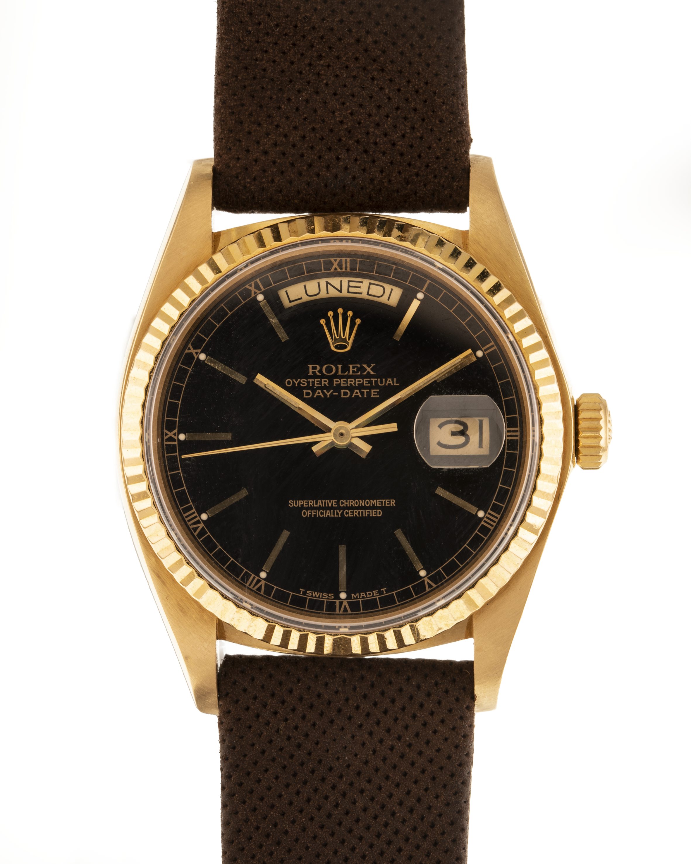 Rolex Oyster Perpetual Day Date black dial Ref. 18038