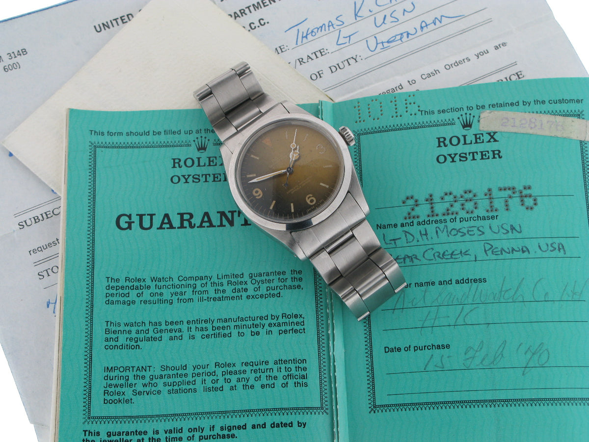 Rolex Oyster Perpetual Explorer ref. 1016 with original military documents