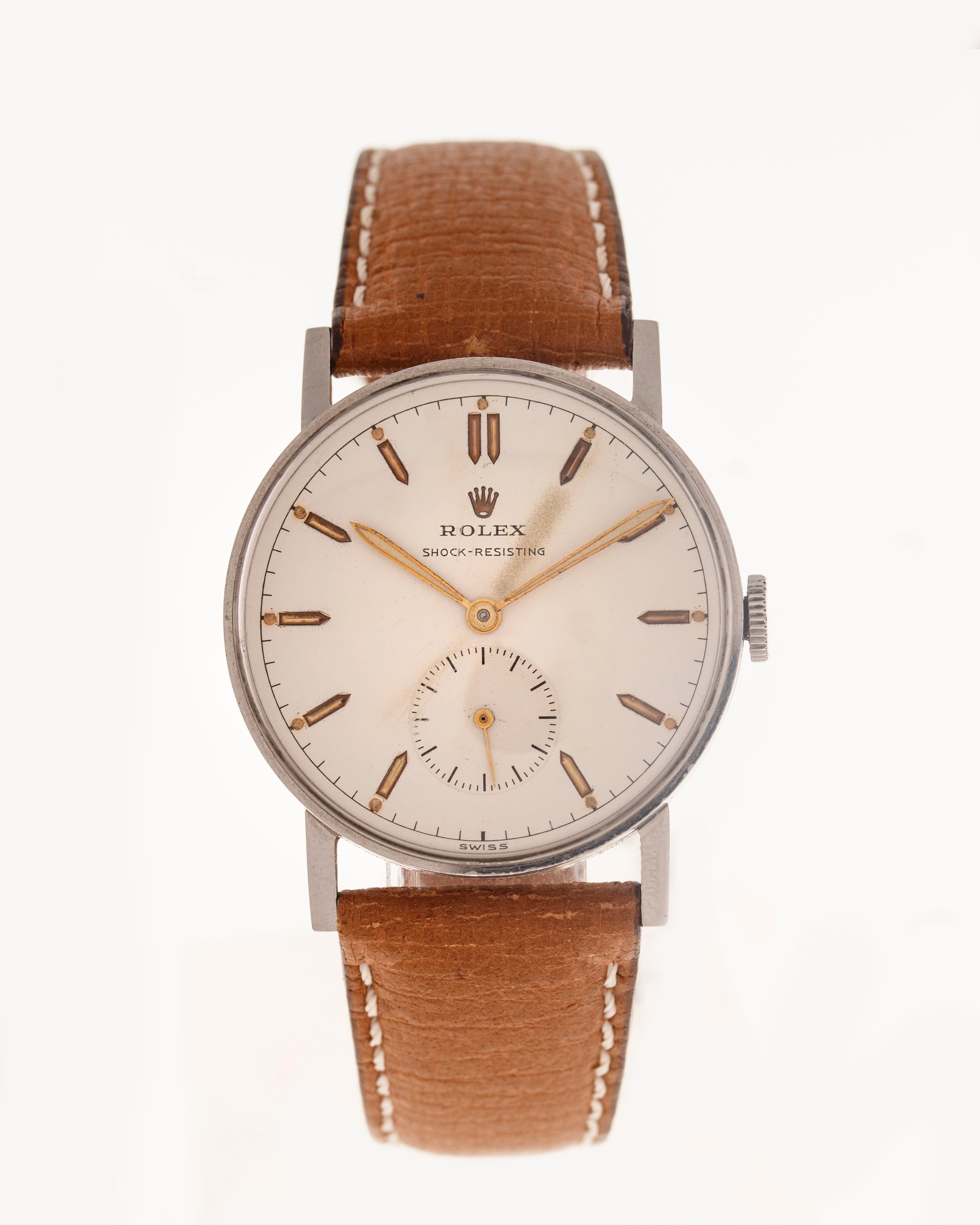 Rolex ref. 3265 A "Moneta" in stailess steel with white dial