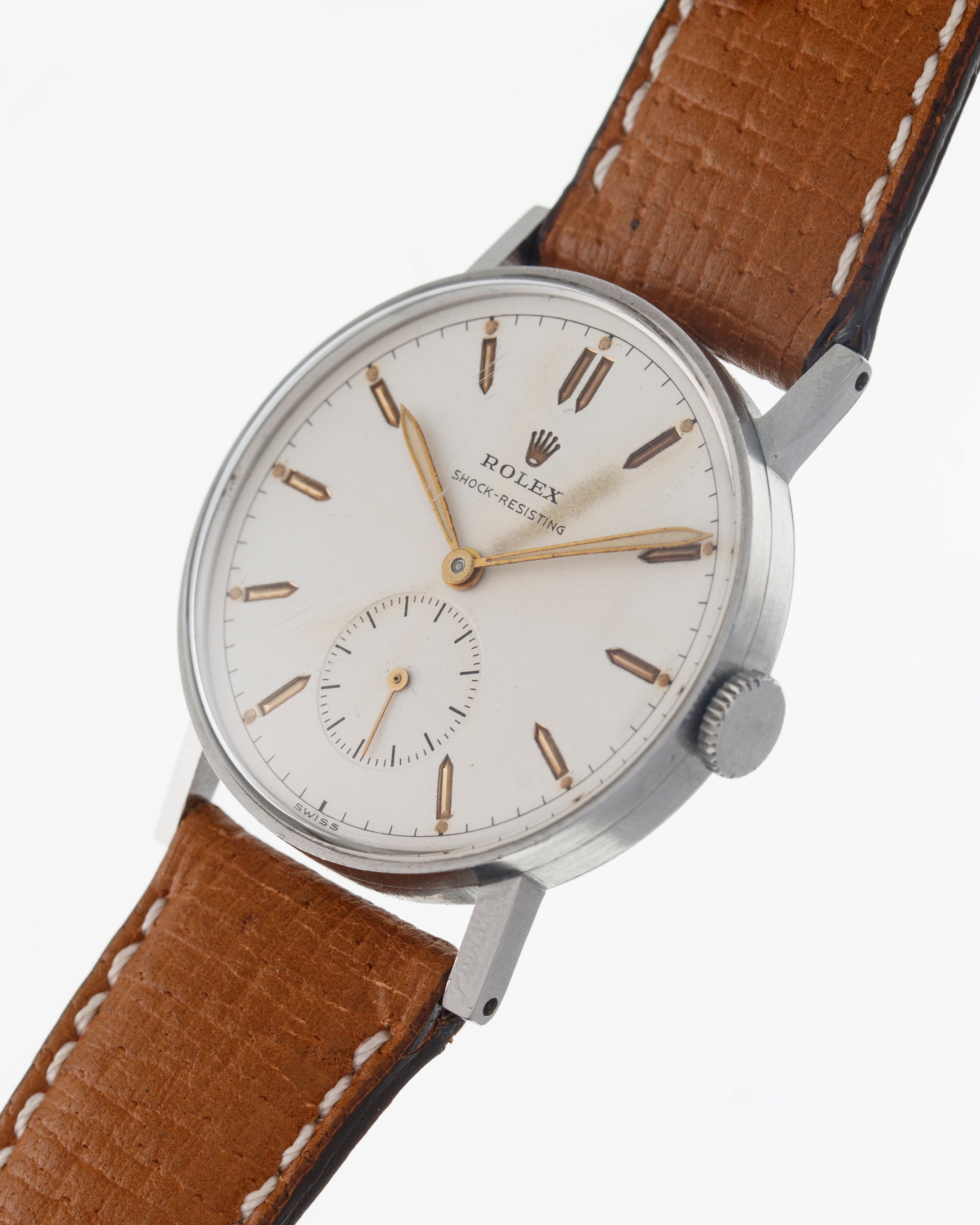 Rolex ref. 3265 A "Moneta" in stailess steel with white dial
