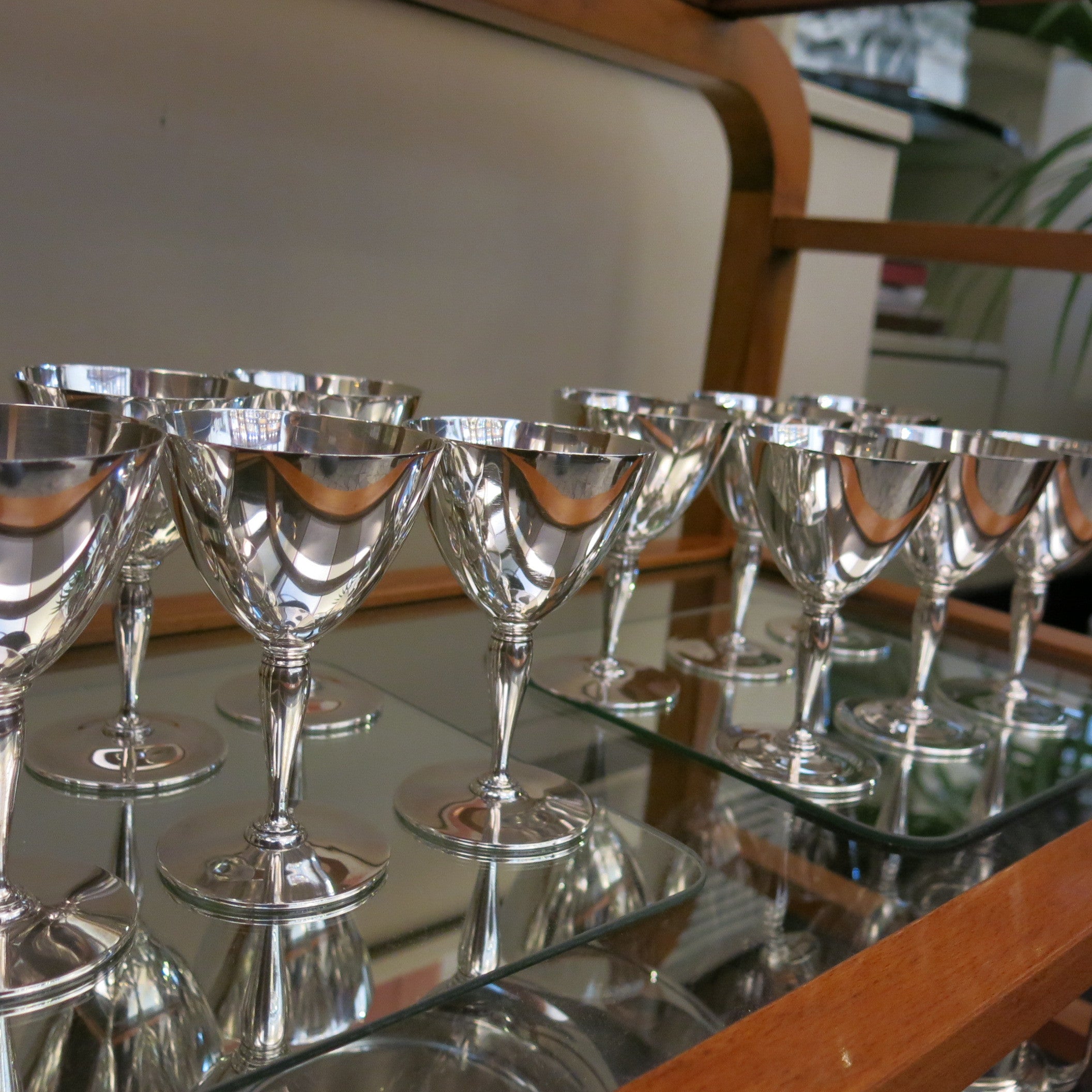 Servizio 12 bicchieri "Cordials" argento 925% Tiffany&Co.  - 1910 - Set of 12 “Cordials” liquor  Tiffany&Co.