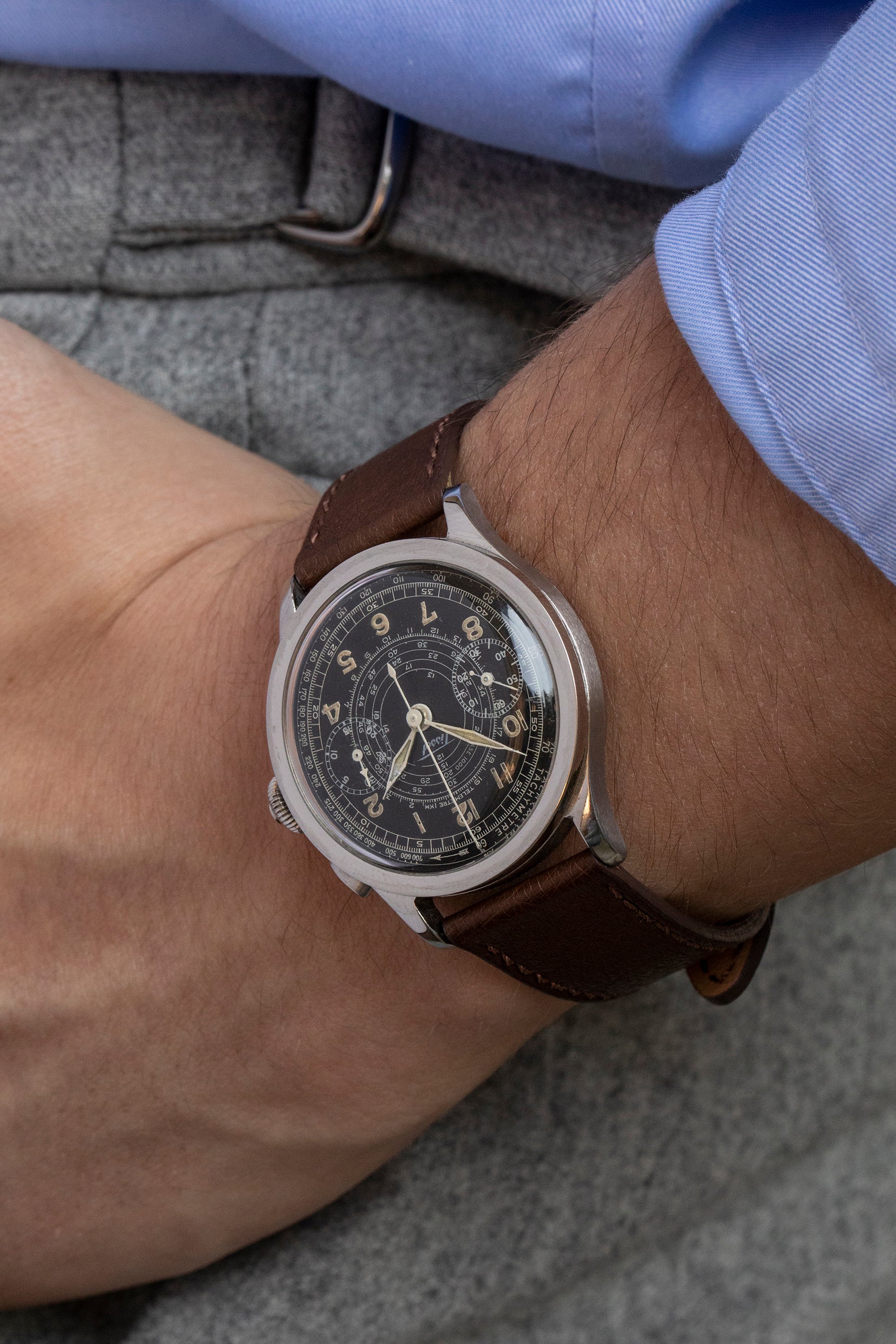 Tissot Vintage watch on a wrist