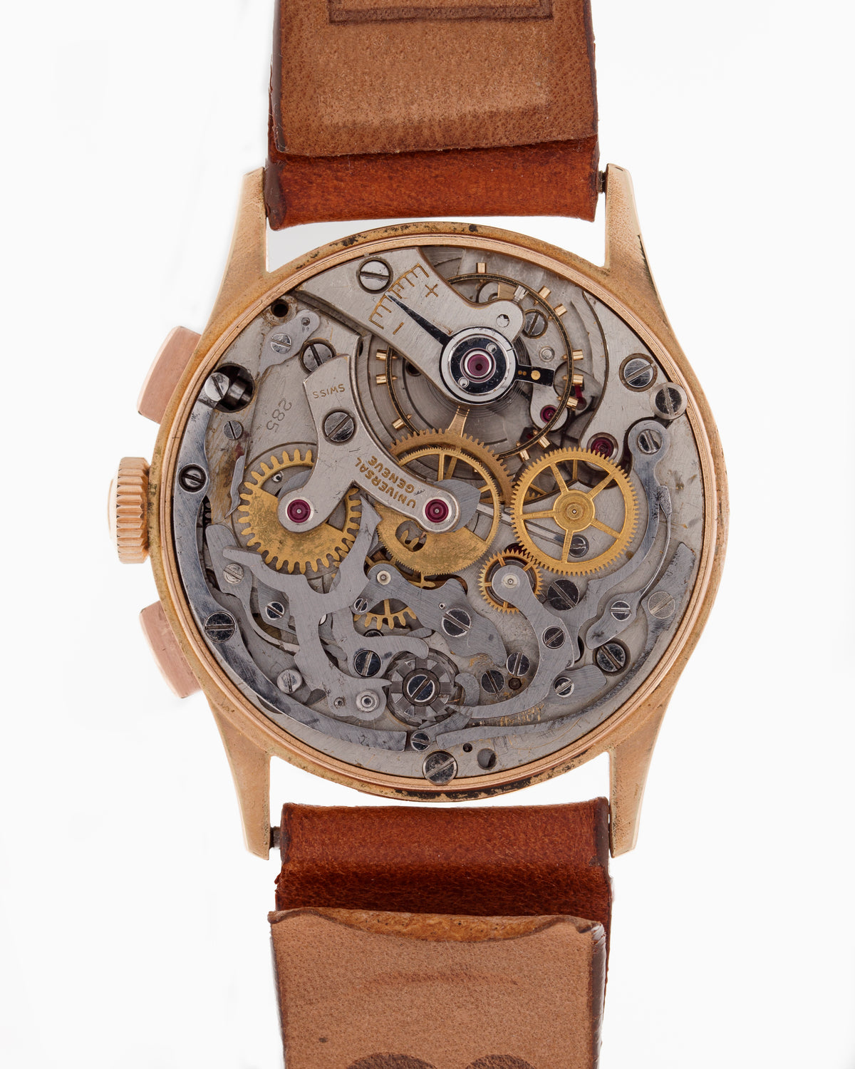 Universal Genève Compax retailed for Brazilian Army in rose gold