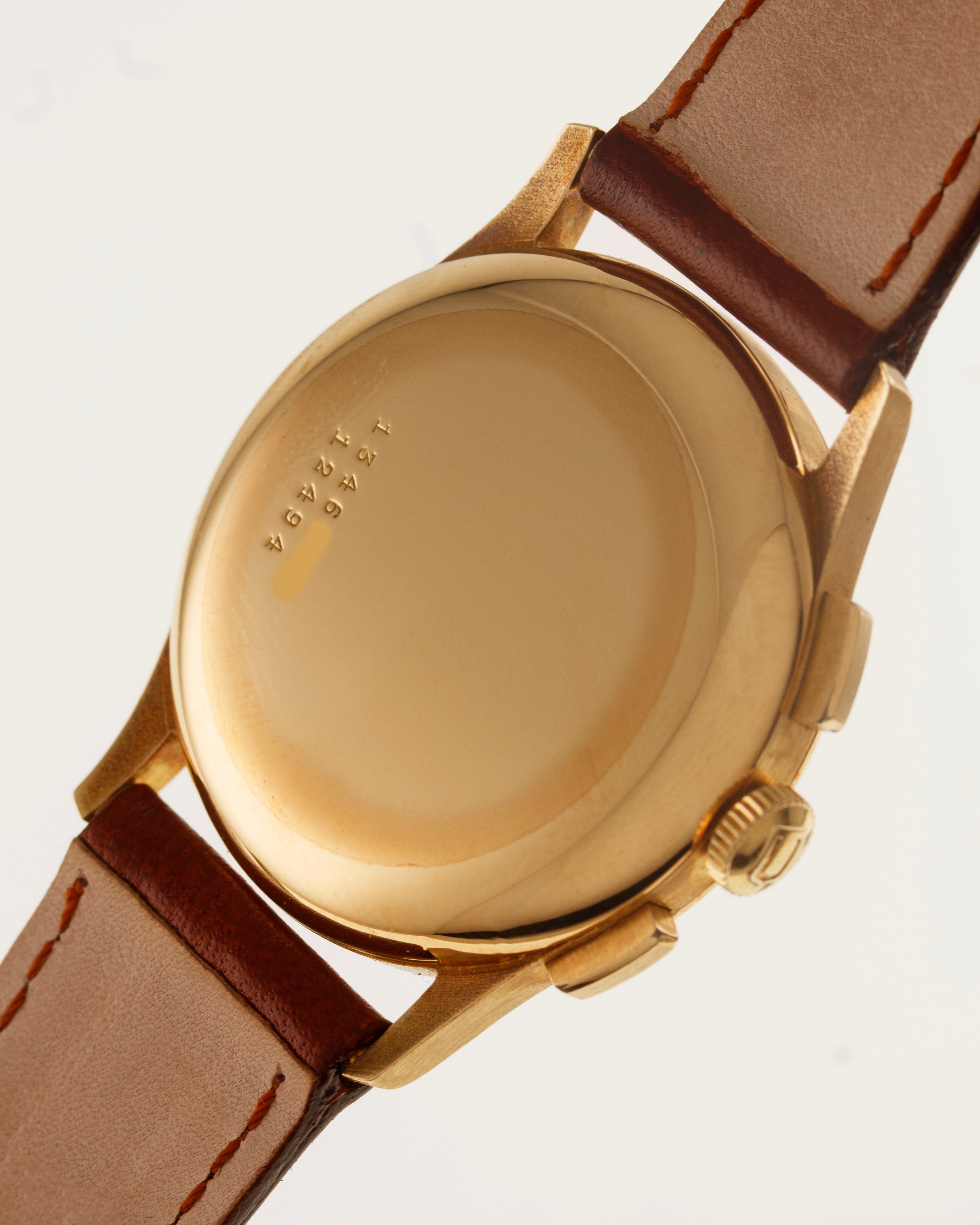 Universal Genève Ref. 12494 Compax - yellow gold with white dial - back
