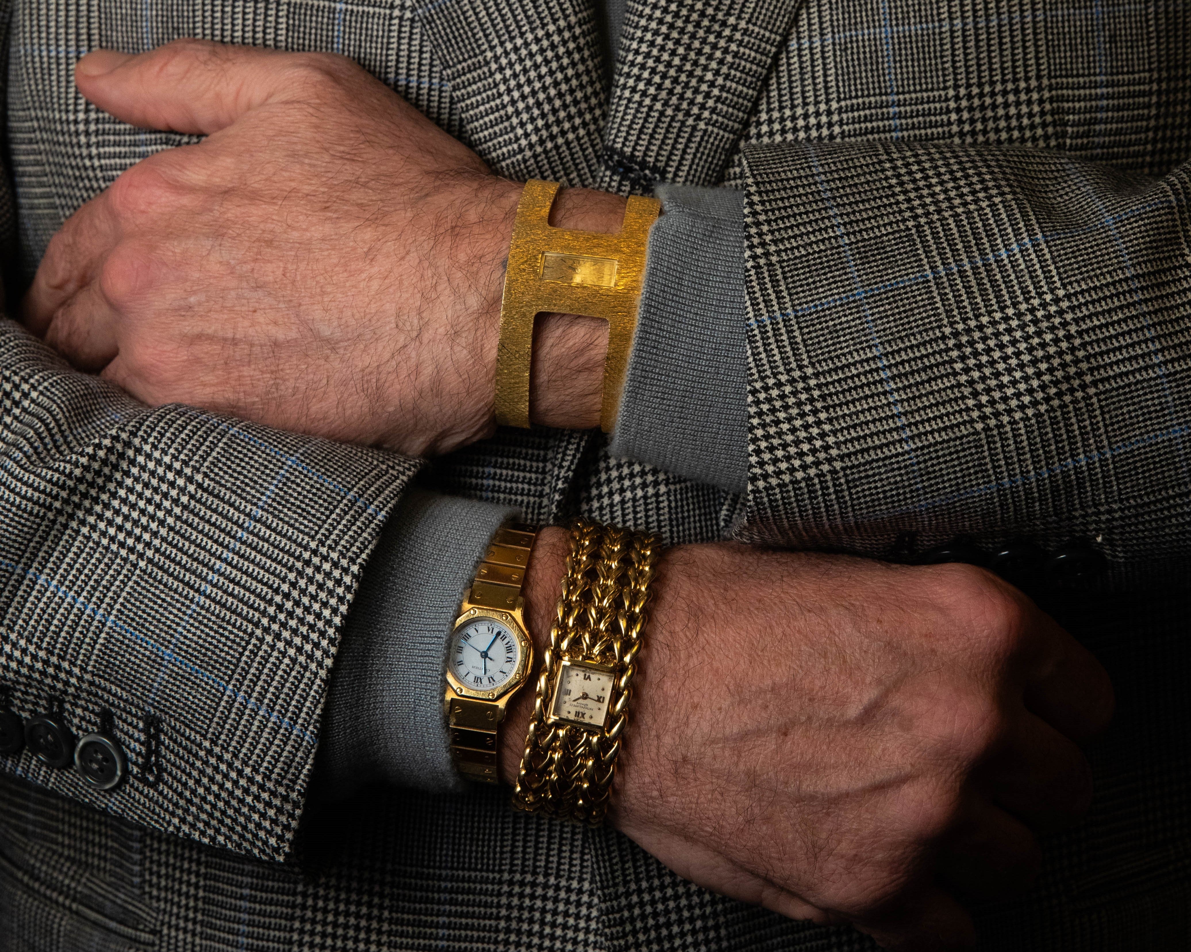Max Bernardini wearing patek philippe watch, JCL and cartier watch