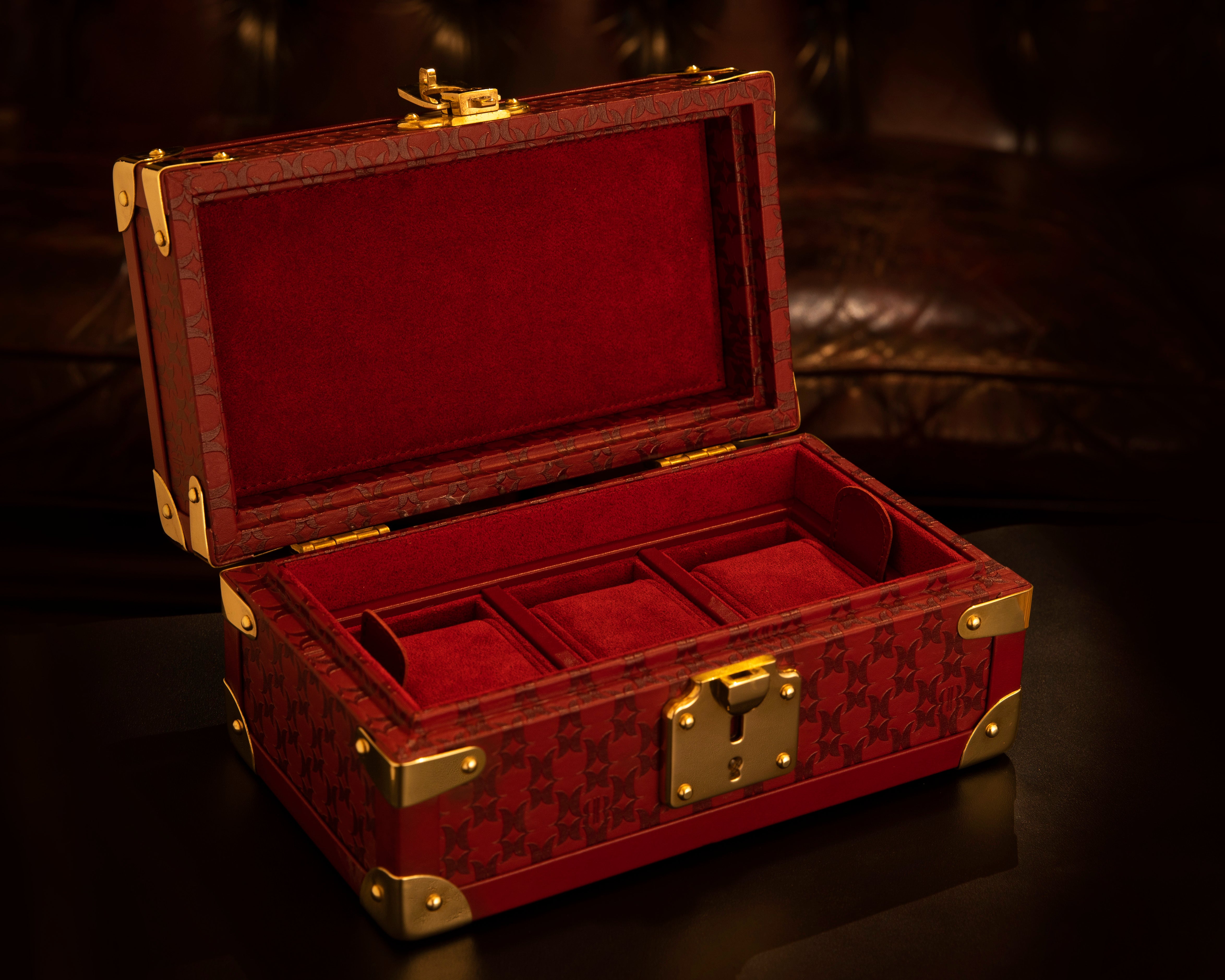 Bernardini Milano Watch Mini Trunk Ruby Red
