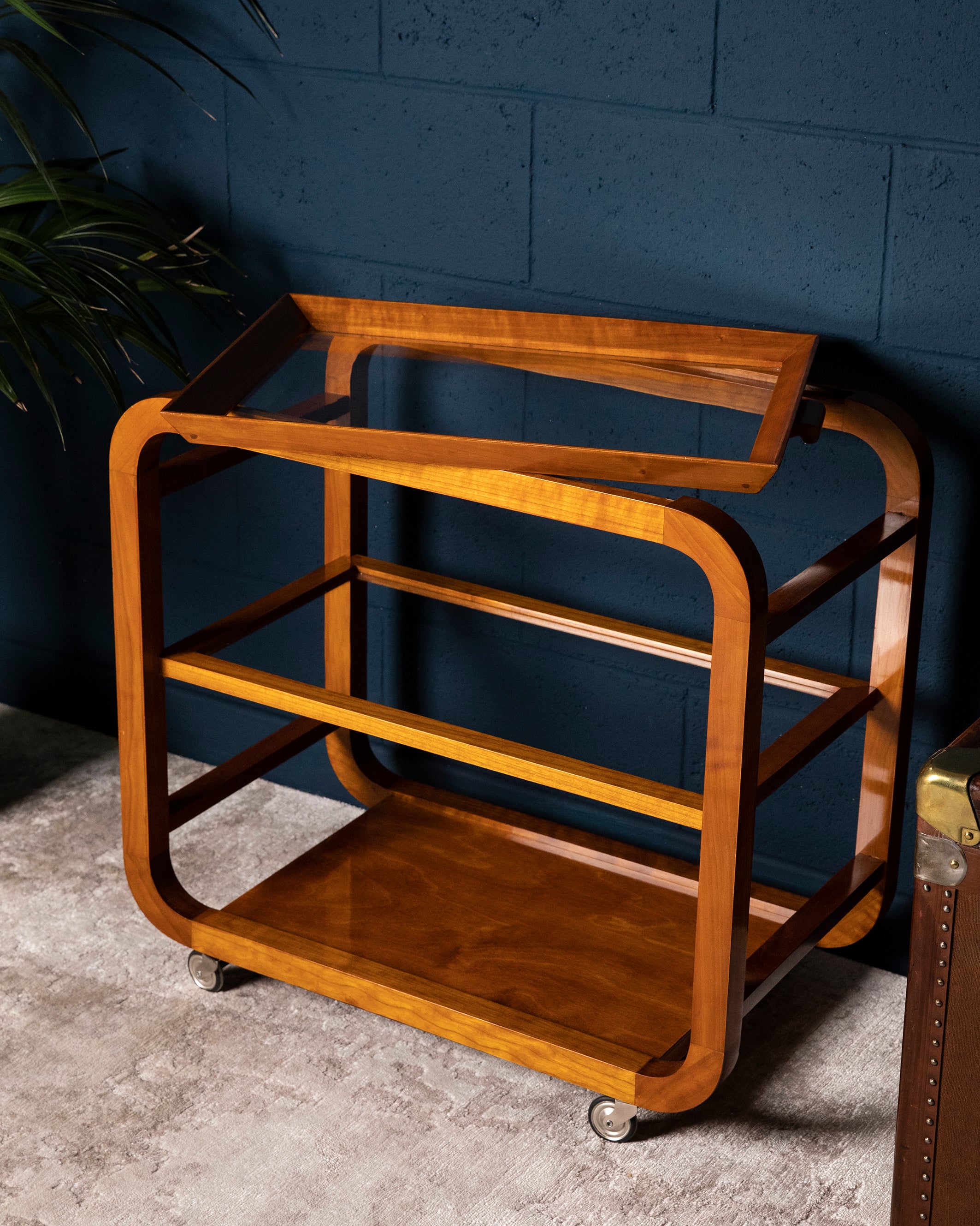 Wood Layered Bar Cart