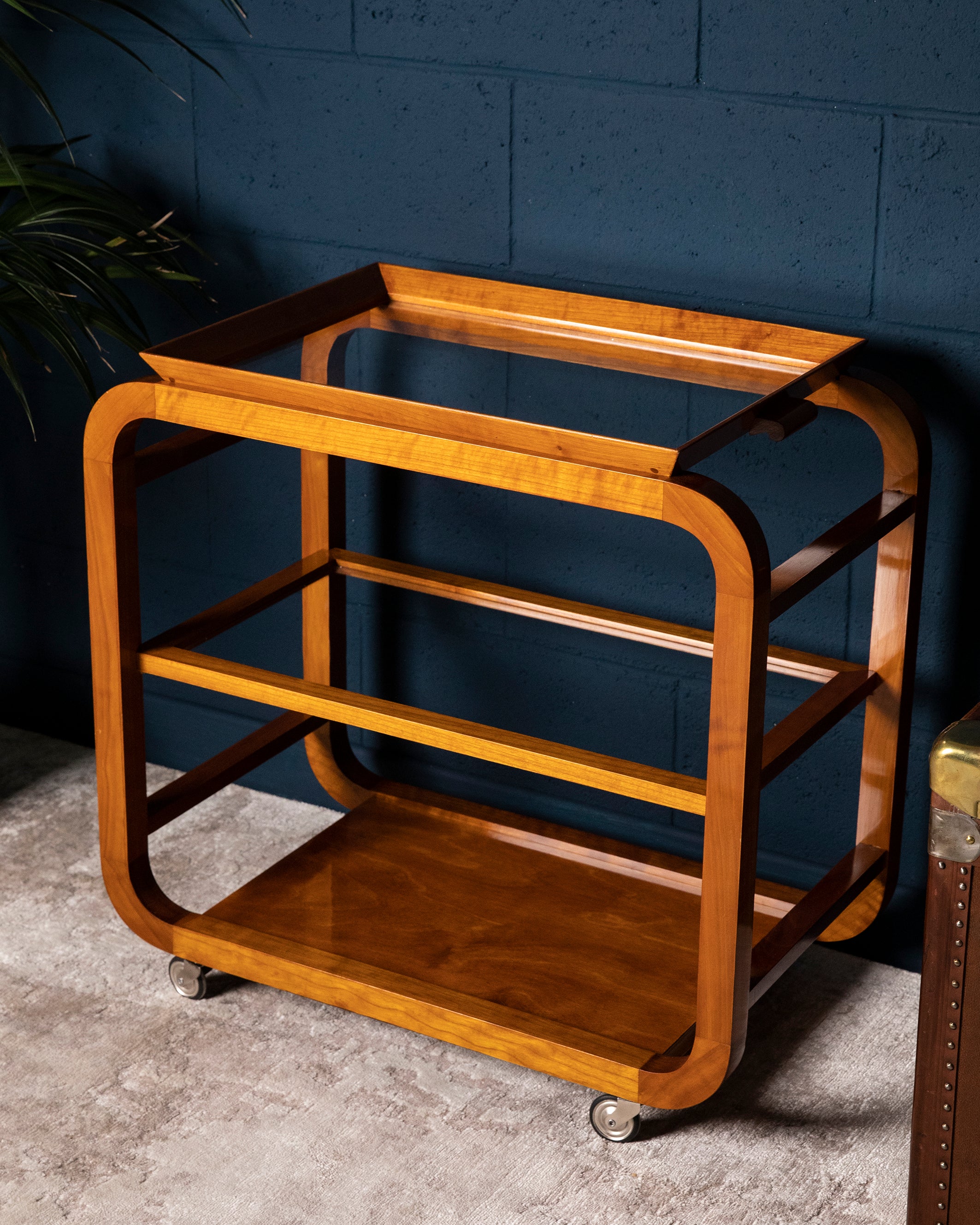 Wood Layered Bar Cart