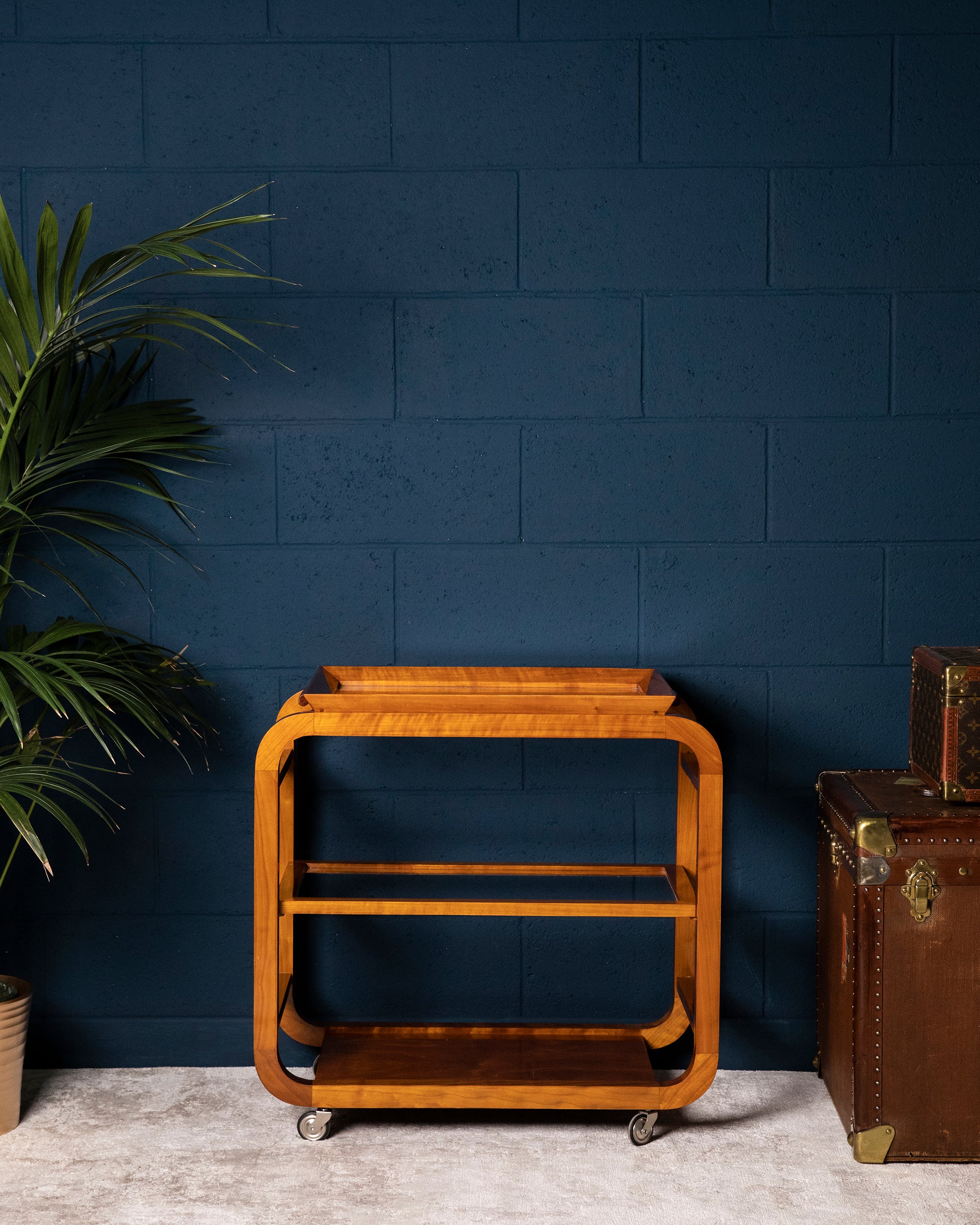 Wood Layered Bar Cart