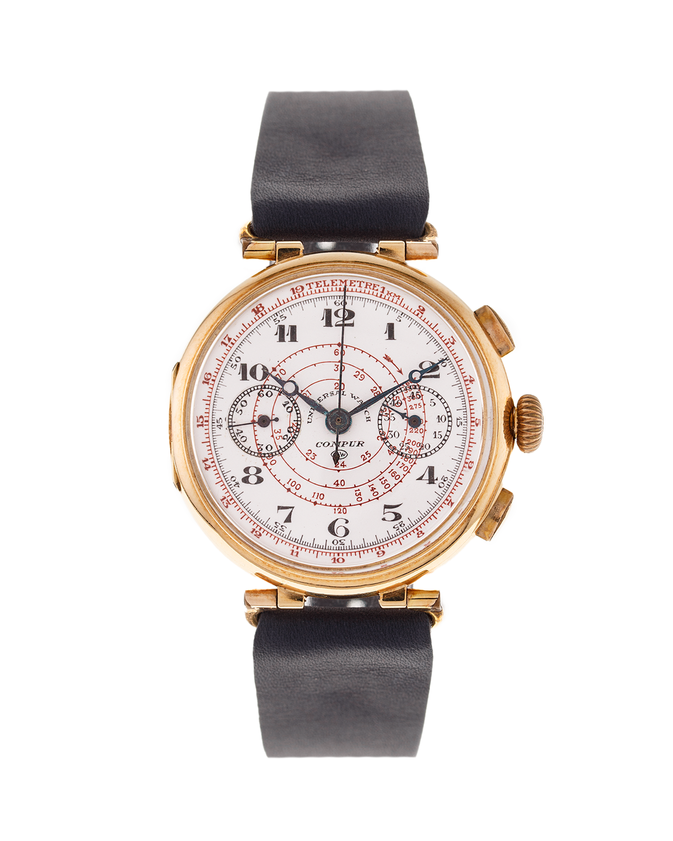 Universal Watch Compur oversize enamel dial