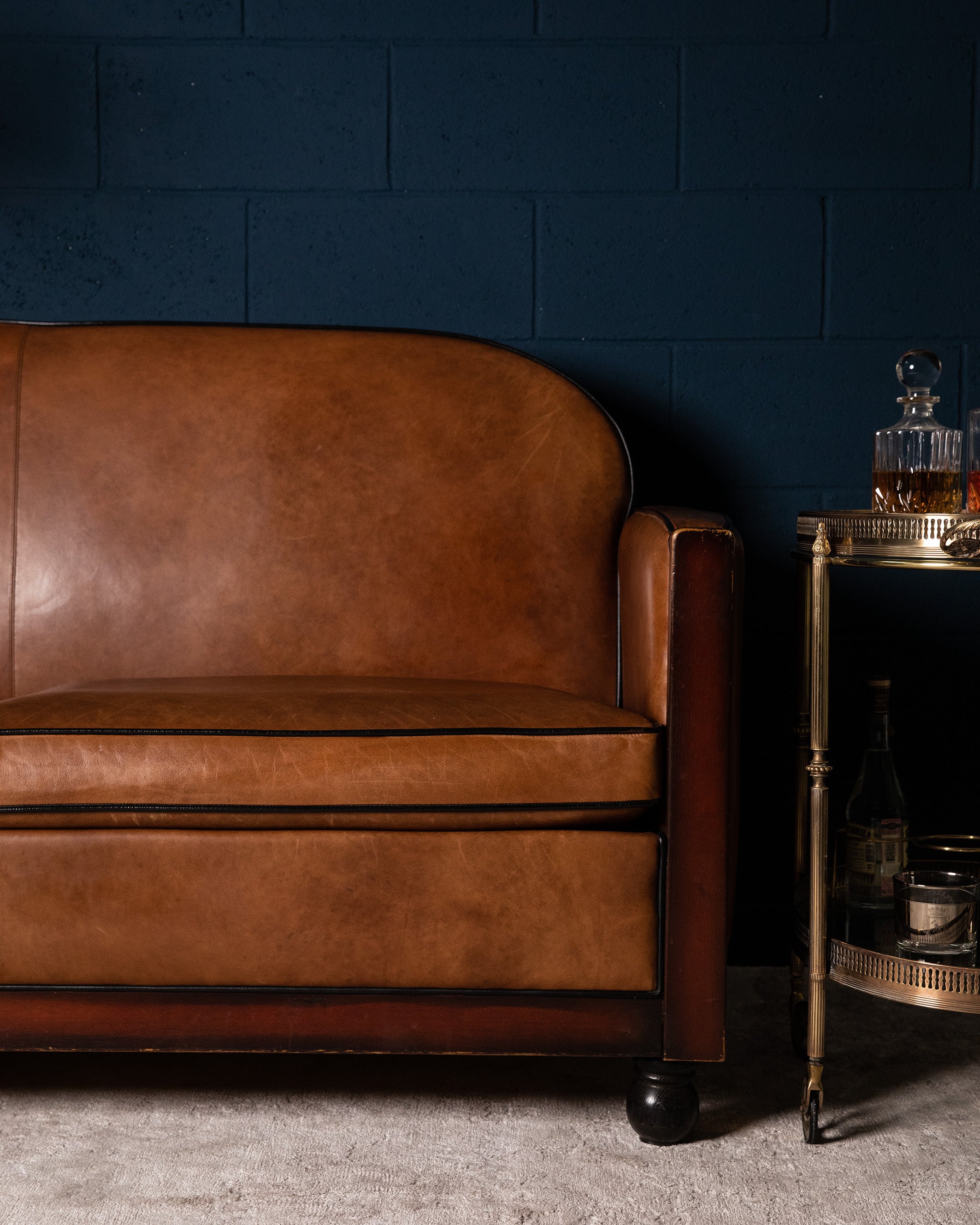 Vintage "Dutch" Tobacco Sofa