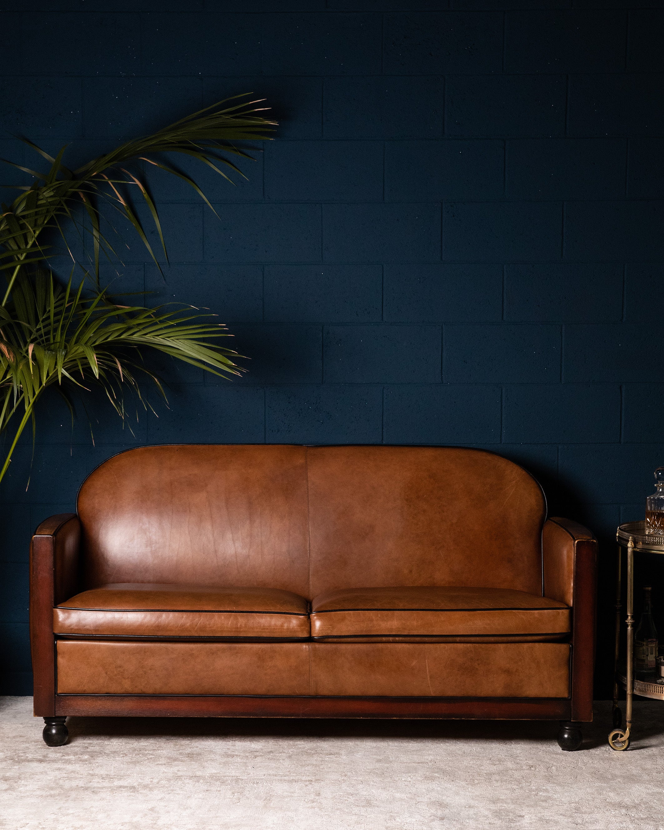 Vintage "Dutch" Tobacco Sofa