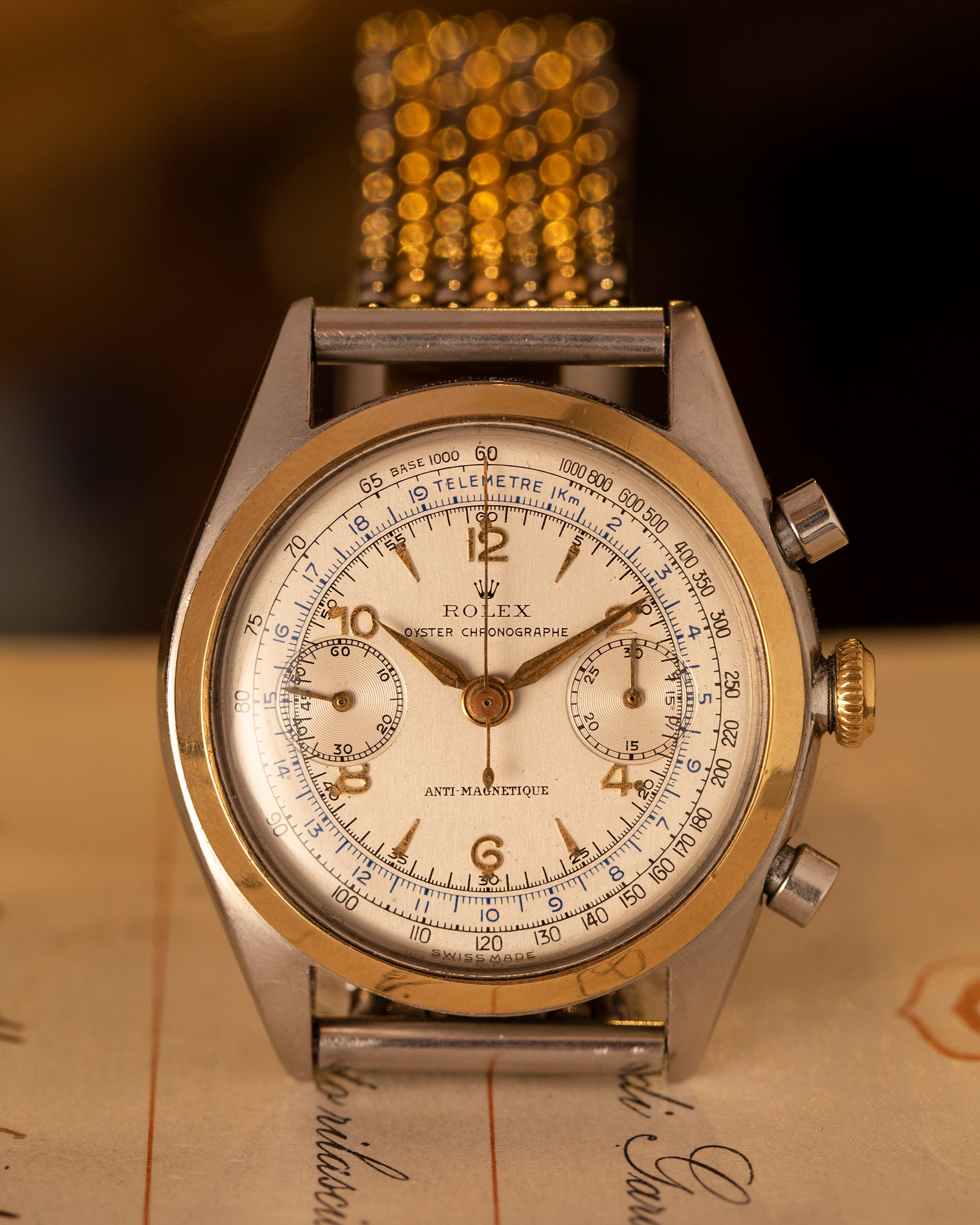 Rolex Chronograph "Monoblocco" Ref. 4500 in steel and gold