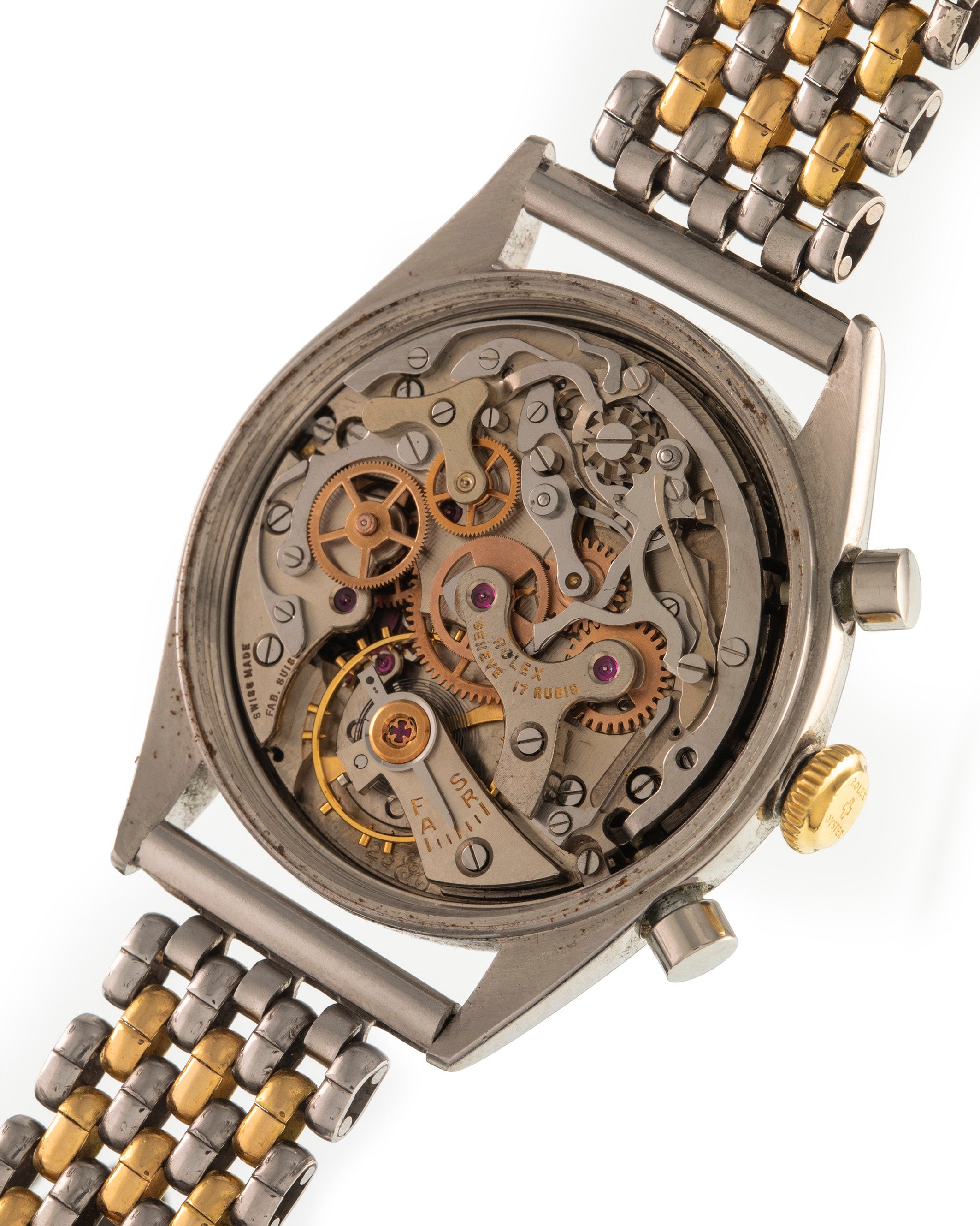 Rolex Chronograph "Monoblocco" Ref. 4500 in steel and gold movement 