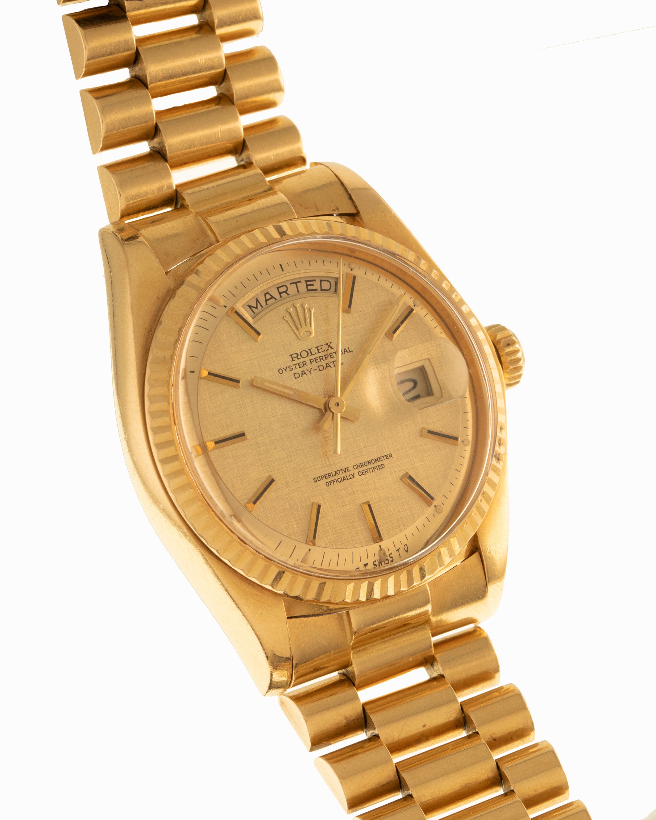 Rolex Oyster Perpetual Day Date with gold bracelet