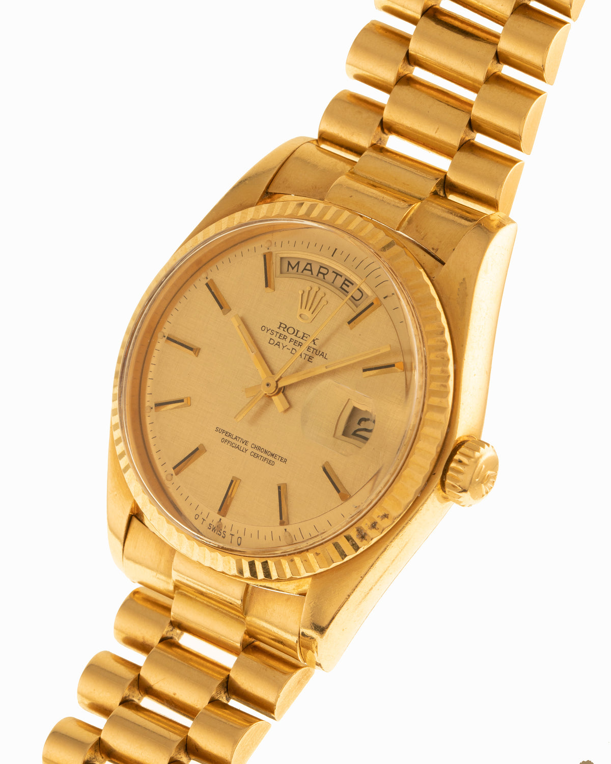 Rolex Oyster Perpetual Day Date with gold bracelet
