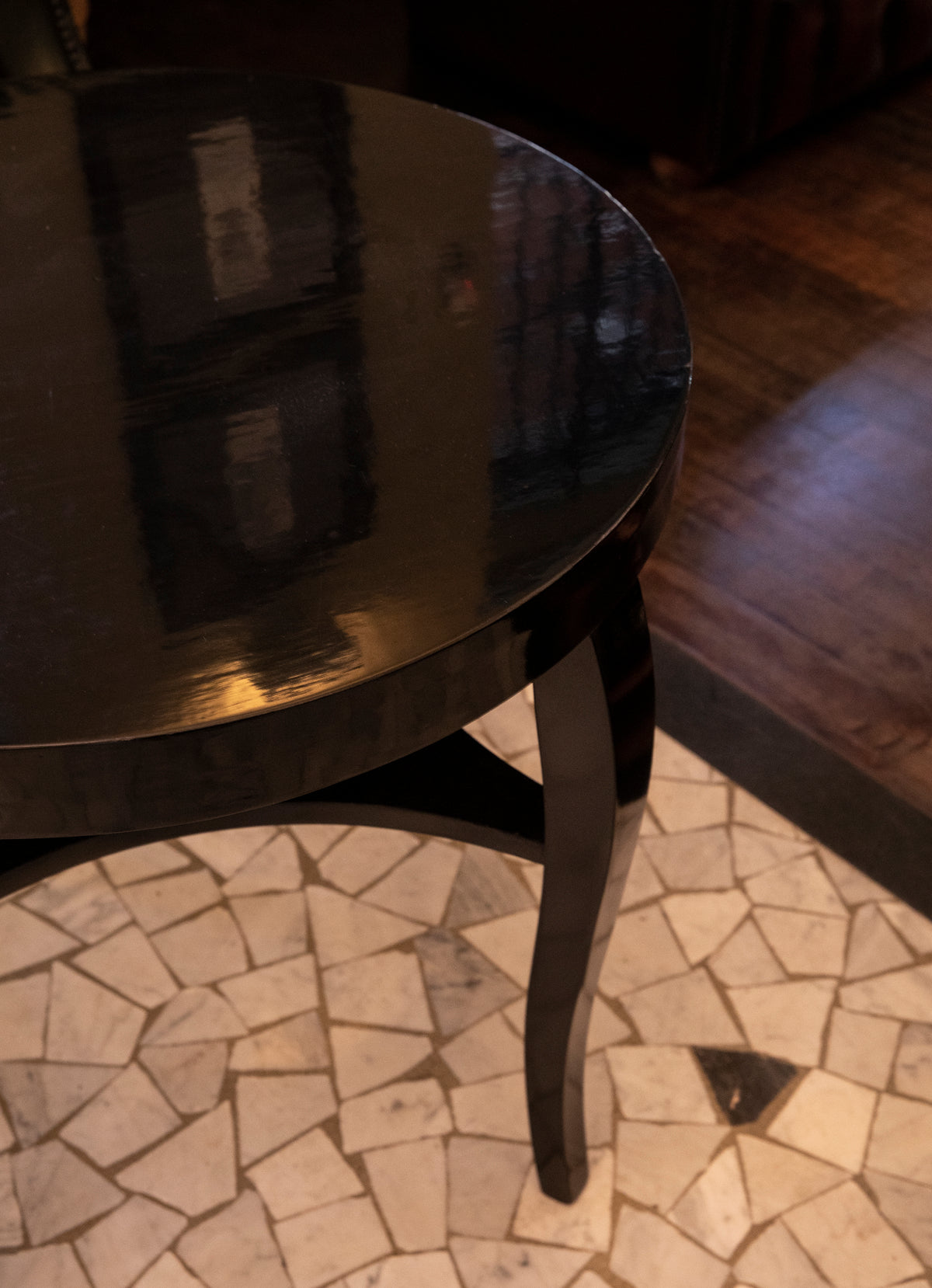Tavolino tondo ebanizzato nero - 1940 - Black Ebonized circular table