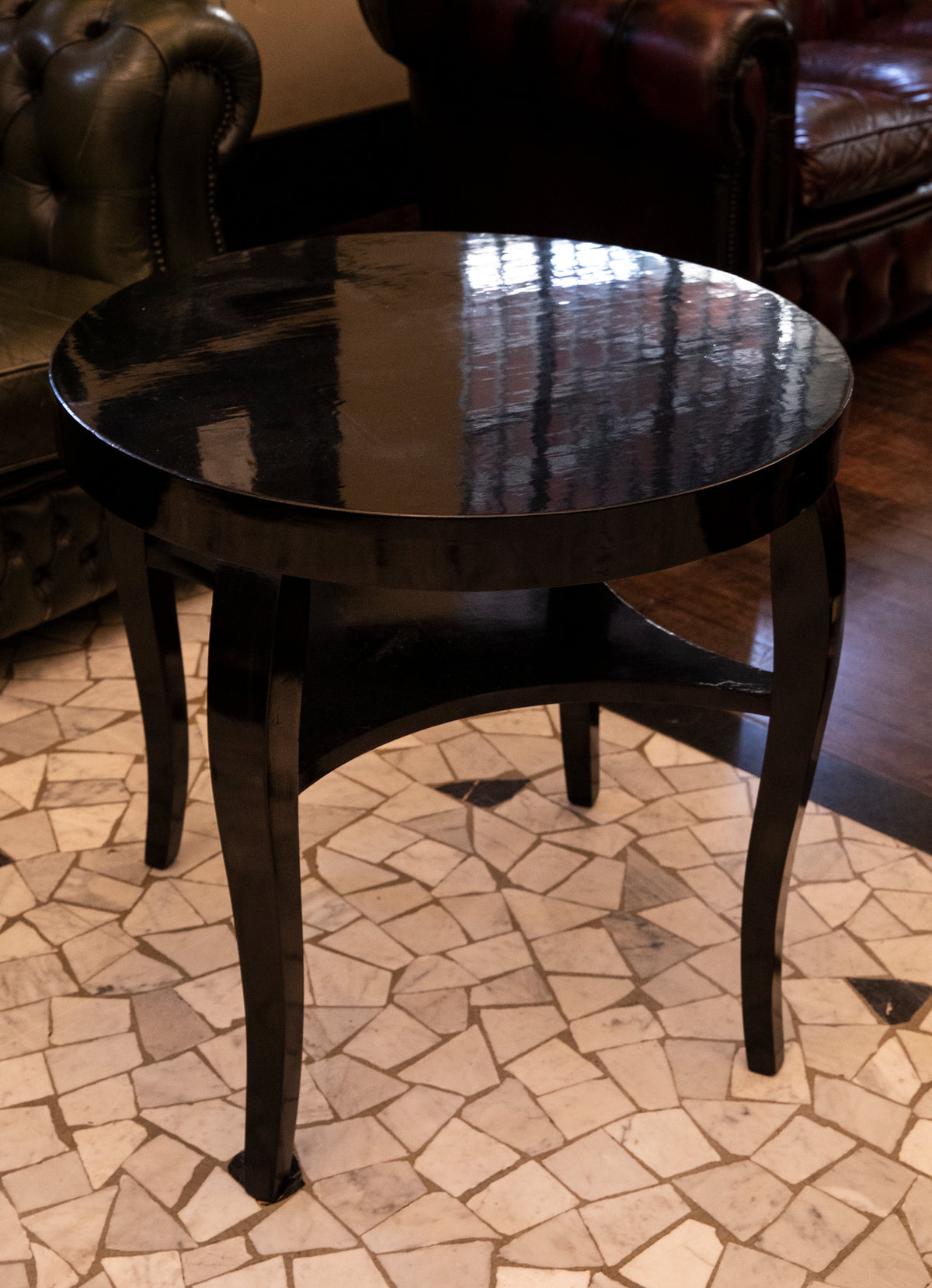 Tavolino tondo ebanizzato nero - 1940 - Black Ebonized circular table