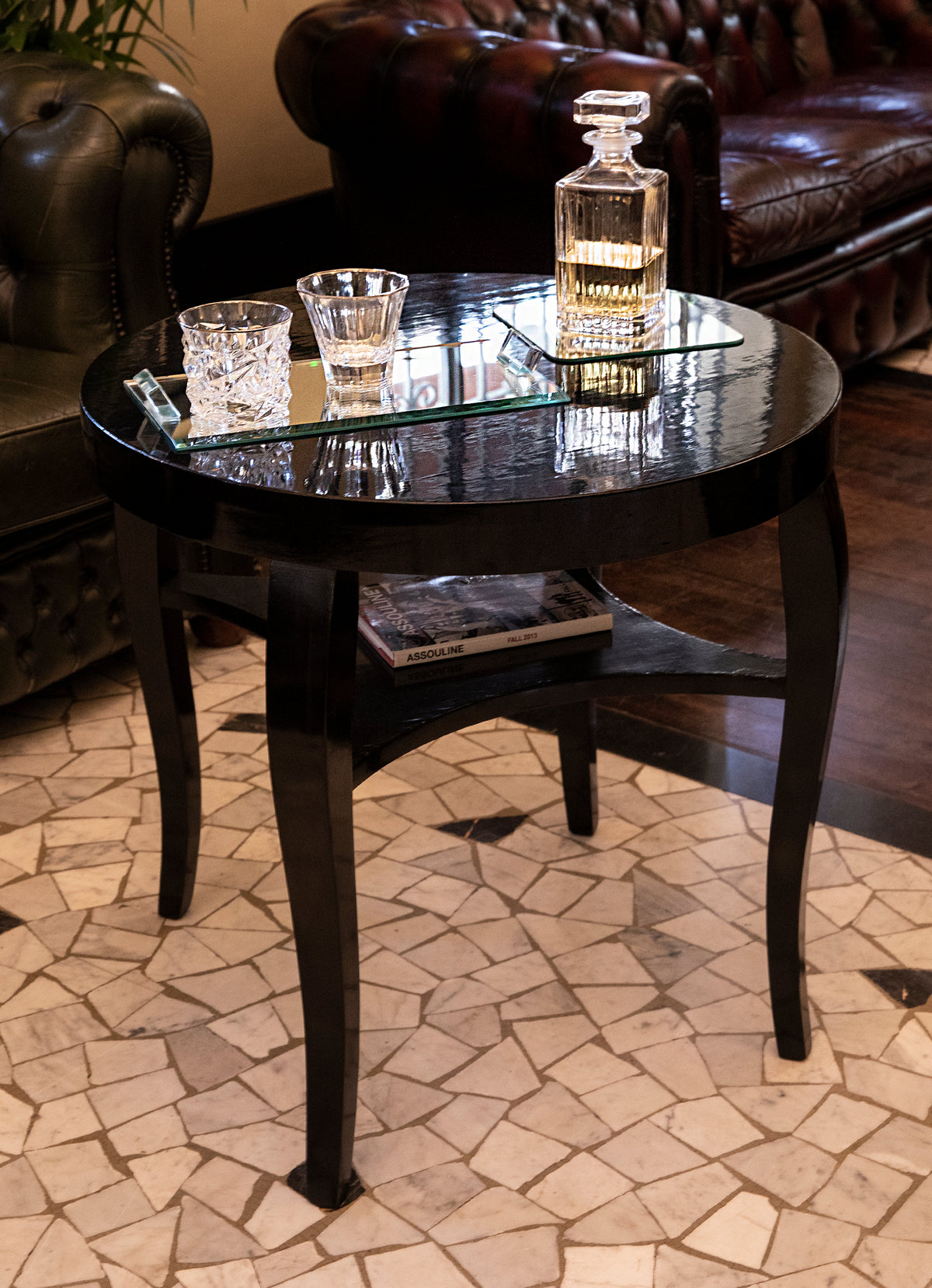 Tavolino tondo ebanizzato nero - 1940 - Black Ebonized circular table