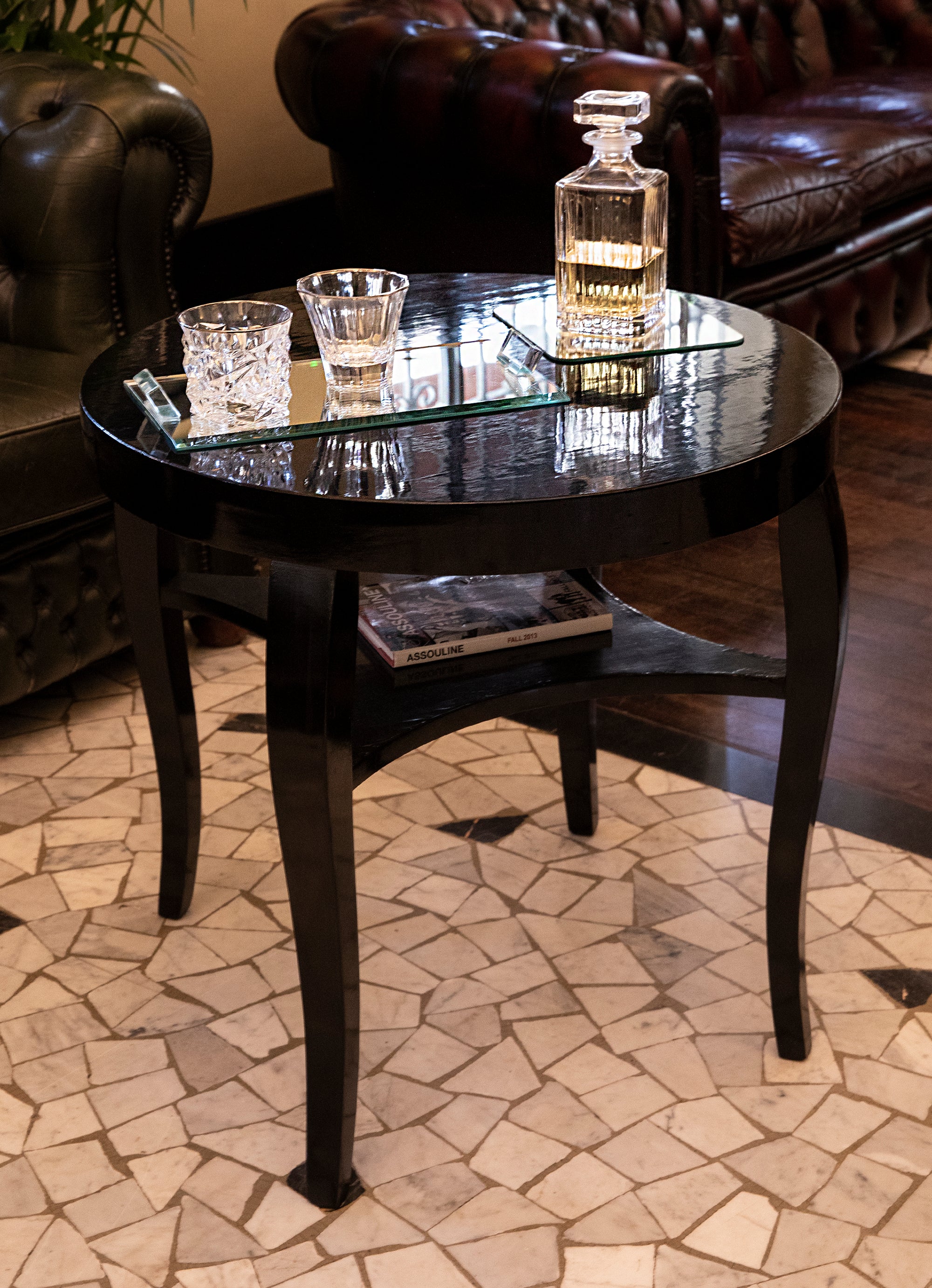 Tavolino tondo ebanizzato nero - 1940 - Black Ebonized circular table