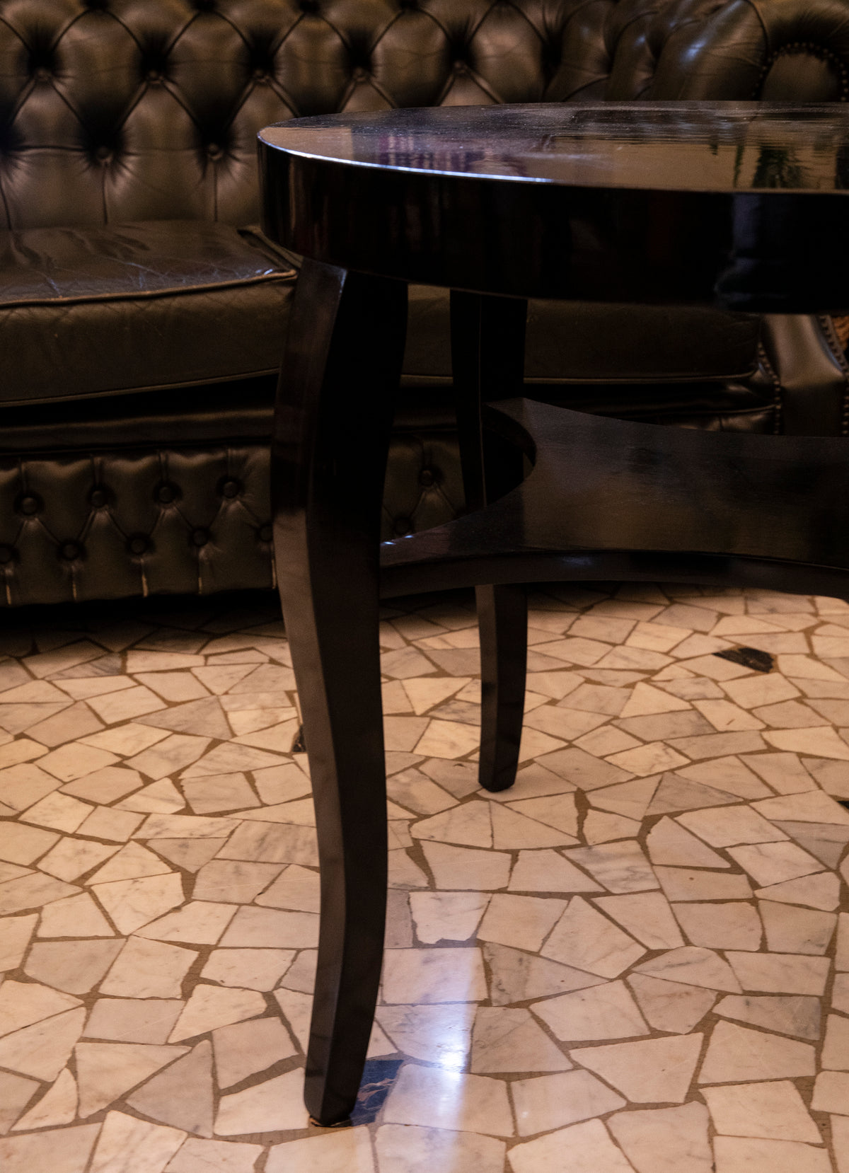 Tavolino tondo ebanizzato nero - 1940 - Black Ebonized circular table